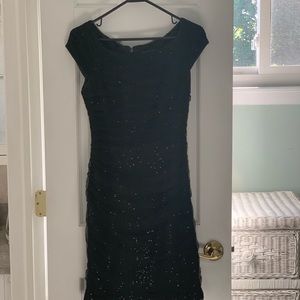 Black sequin cocktail dress